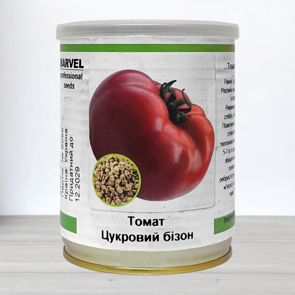 Насіння томату Цукровий Бізон, Польща, Marvel, банка 50г